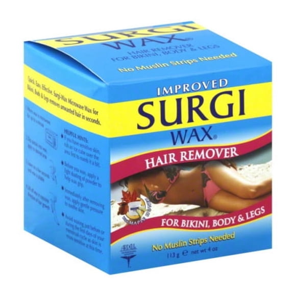 Surgi wax Hair Remover for Bikini, Body and Legs, 4 Oz, 2 Pack