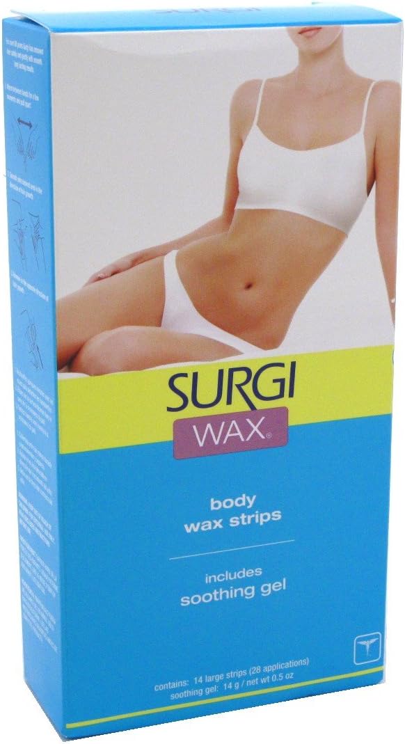 Surgiwax Honey Wax Strips For Bikini, Body & Legs, 14 Double Sided Strips (Pack of 3)