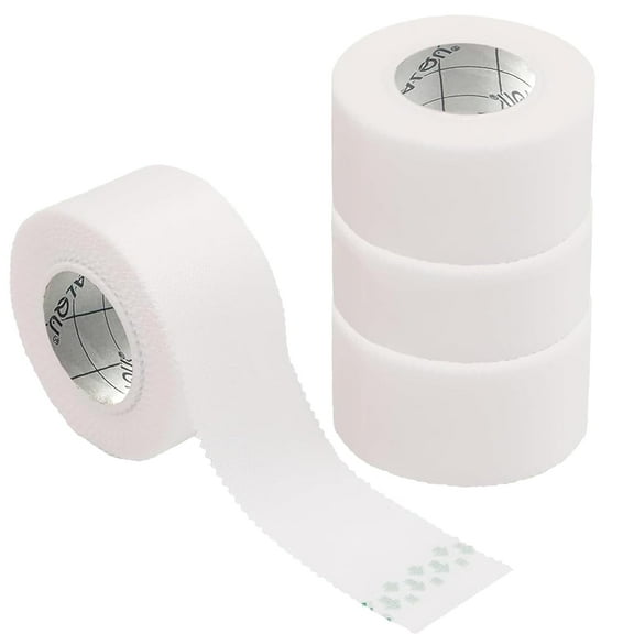 Healqu Silk-Like Medical Tape - 1" x 10yd, 4 Rolls - Durable Cloth Surgical Tape for Wound Care, Securing Dressings & Splints, Ideal for Long-Term Use