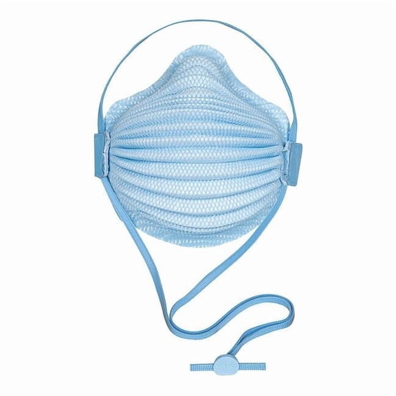 Surgical N95, AirWave, Adj. Smart Strap, Molded Soft Foam Nose Cushion, Blue, M/L, PK 10 4650