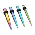 thumbnail image 1 of Surgical Stainless Steel Multi Ear Taper with 2 Black O Rings TAPER Sold as Pair, 1 of 6