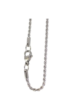 Stainless Steel Rope Chain Necklace 3mm Wide