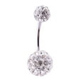 thumbnail image 1 of Surgical Steel Belly Button Ring 14 Gauge 7/16" (11 MM)  Ferido Balls, 1 of 2