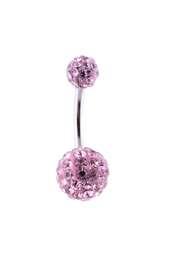 Surgical Steel Belly Button Ring 14 Gauge 7/16" (11 MM) Ferido Balls