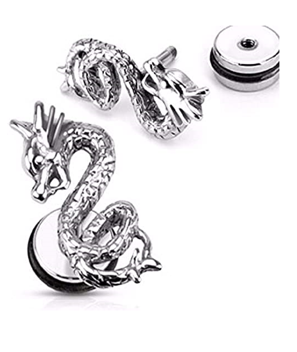 Surgical Steel Dragon Fake Plugs