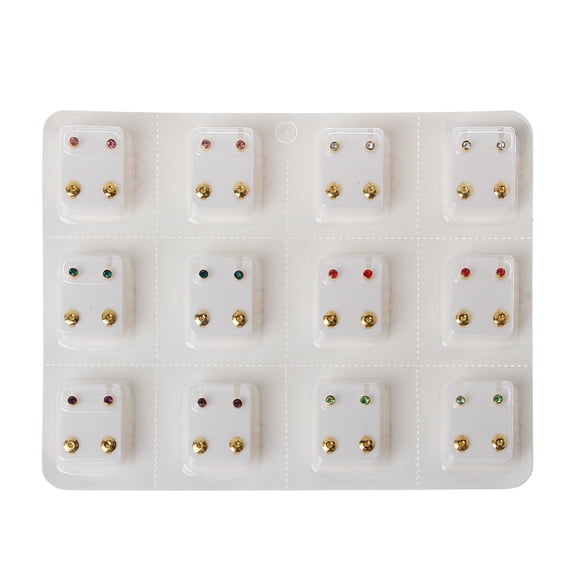 Surgical Steel Earring Set Hypoallergenic Cubic Zirconia Earring Sensitive Ear