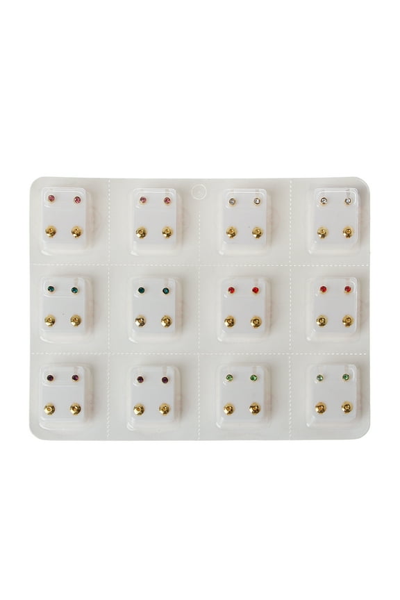 Surgical Steel Earring Set Hypoallergenic Cubic Zirconia Earring Sensitive Ear