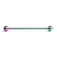 thumbnail image 1 of Surgical Steel Industrial Barbell 14 Gauge 1-1/2" With Braided Twist, 1 of 2
