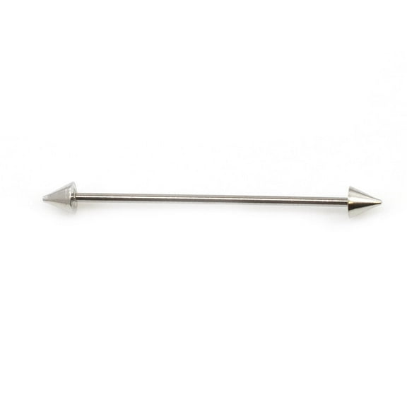 Surgical Steel Industrial Barbell with Spike Ends 16ga 33 mm