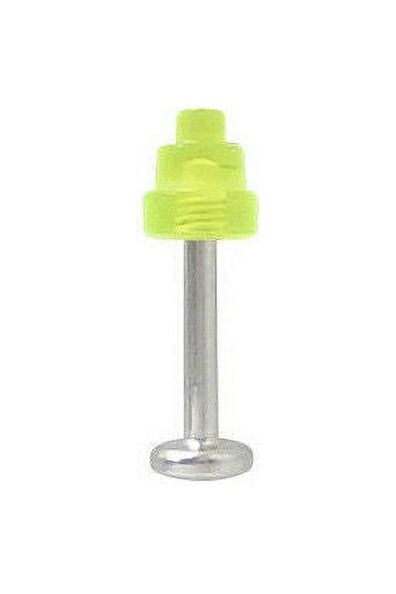 Surgical Steel Labret with Yellow UV Acrylic Bead