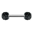 thumbnail image 1 of Surgical Steel Nipple Ring Barbell 16 Gauge 1/2" with Ferido CZ Gem, 1 of 1