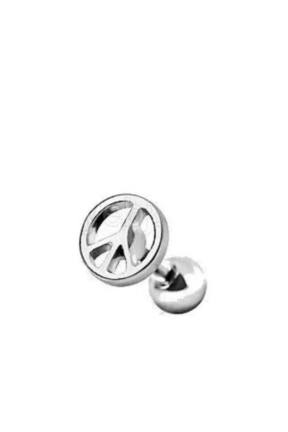 Surgical Steel Peace Sign Cartilage Earring