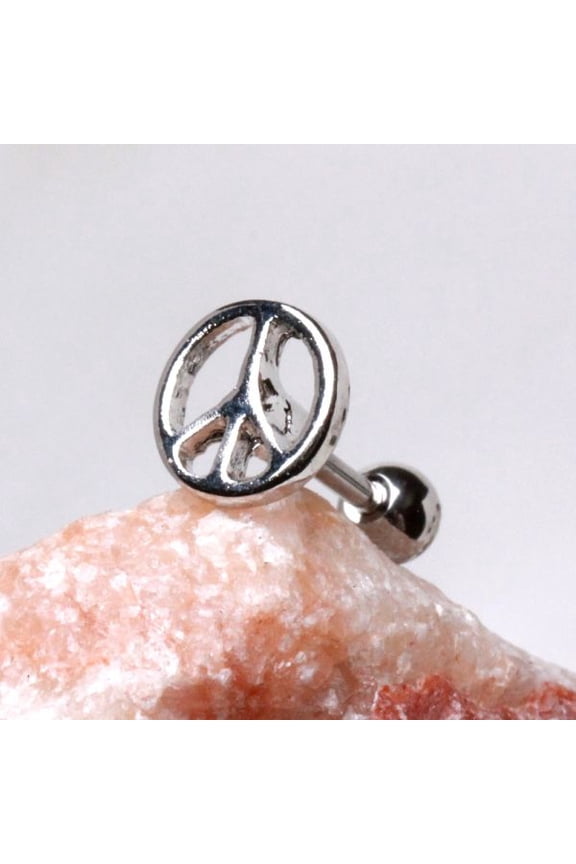 Surgical Steel Peace Sign Cartilage Earring