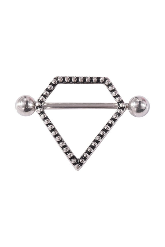 Surgical Steel Piercing Nipple Ring Diamond Anti allergy Body Jewelry