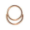 thumbnail image 1 of Surgical Steel Septum Jewelry Rose Gold Crescent Moon Septum Rings for Women 16g Septum Jewelry 16 Gauge 8mm Septum Hoop Clicker Silver Septum Piercing Rings, 1 of 4