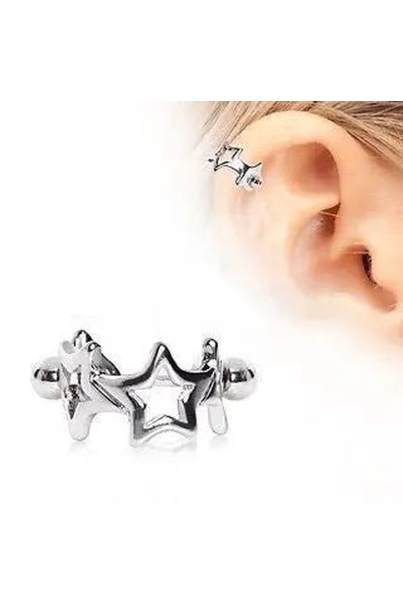Surgical Steel Star Cartilage Cuff Cartilage Piercing