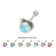 thumbnail image 1 of Surgical Steel Tongue Ring with Heart and Jewel, 1 of 1
