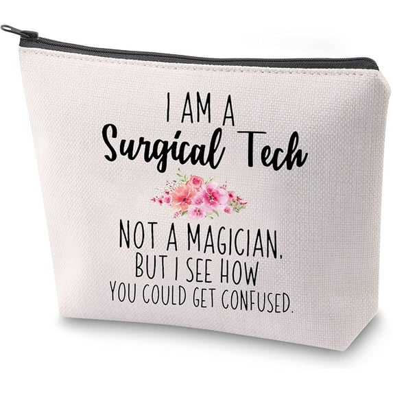 Surgical Tech Makeup Bag Surgical Technologist Appreciation Gift I'M A Surgical Tech Not A Magician Cosmetic Bag