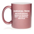 thumbnail image 1 of Surgical Tech Miracle Worker Job Title Funny Ceramic Coffee Mug Tea Cup Gift for Her, Him, Friend, Coworker, Wife, Husband (11oz Rose Gold), 1 of 1