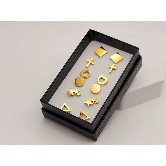 Surgical steel stud earrings set | tarnish free earrings Hypoallergenic earrings