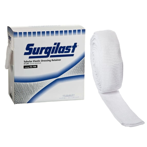 Surgilast Elastic Net Retainer Dressing 25 Yard Length Sz. 7 Tubular Elastic GL708 1 per Box