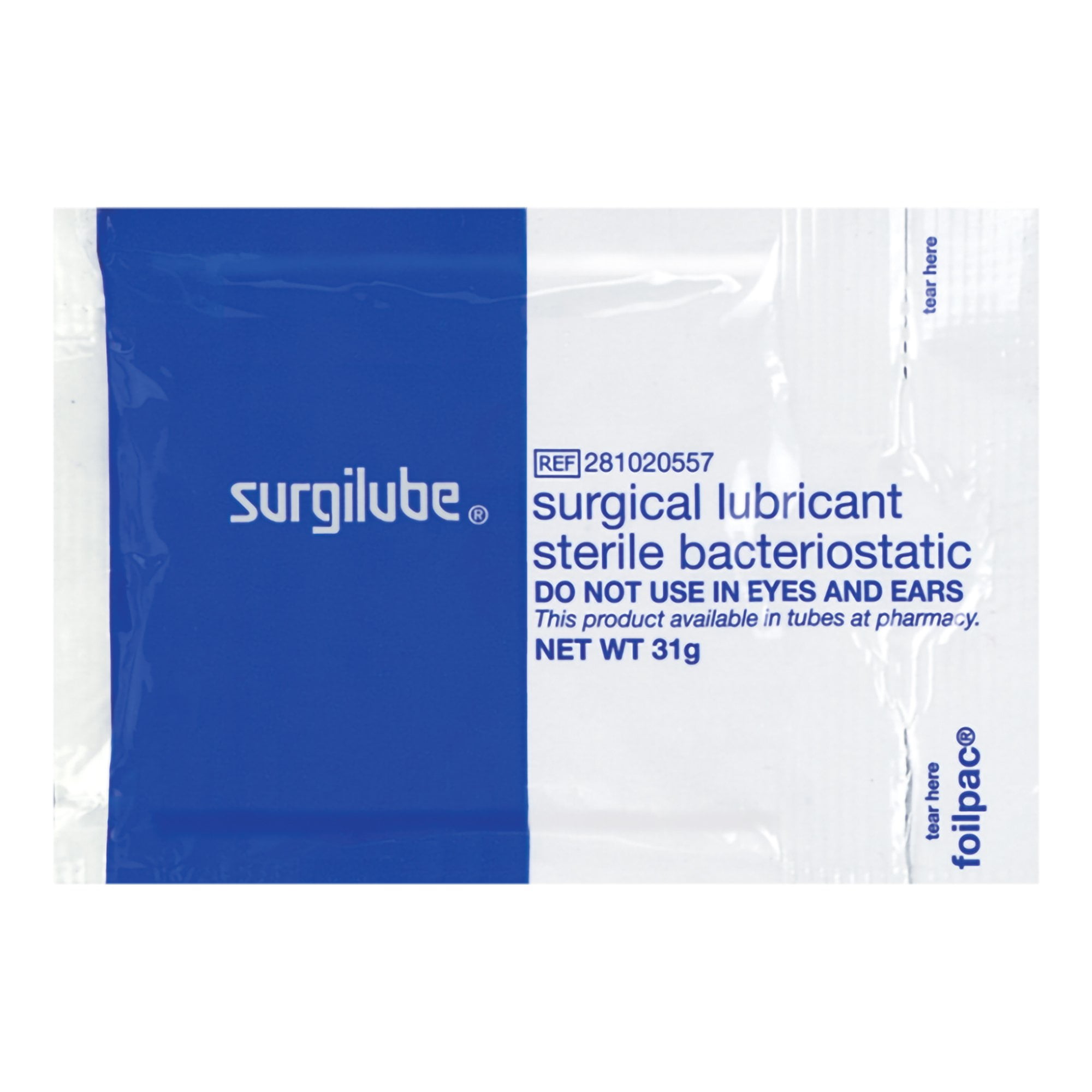 Surgilube Lubricating Jelly Carbomer free Sterile 31 Gram Individual