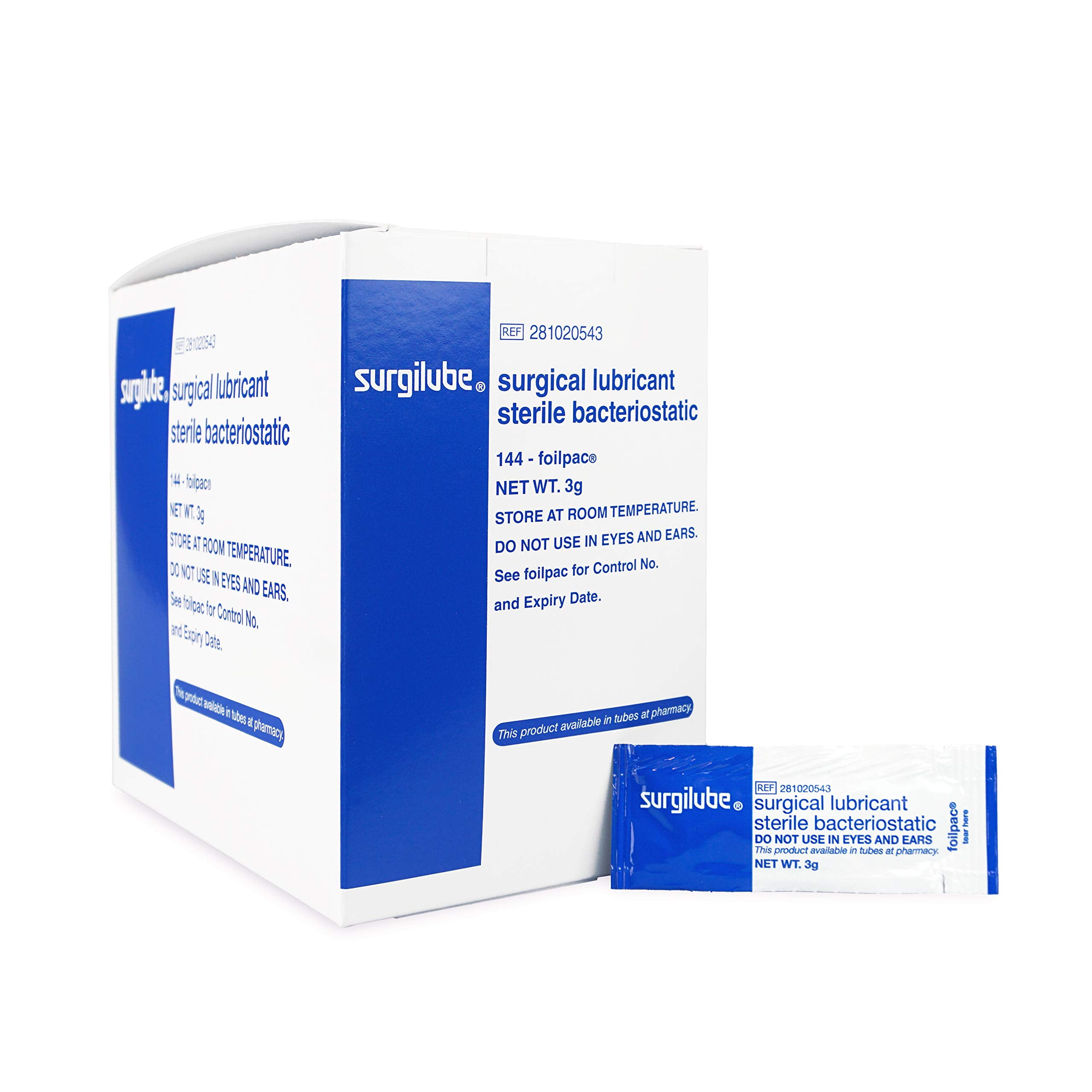 Surgilube Lubricating JellyFoilPac 144 Packets/Box Packets Surgical