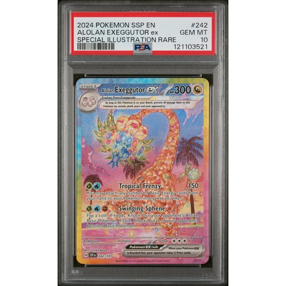Surging Sparks Alolan Exeggutor ex Holo Special Illustration Rare PSA 10 #242