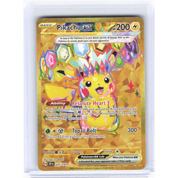 Surging Sparks Pikachu ex Gold Hyper Rare 247/191 Pokemon TCG English Card 2024