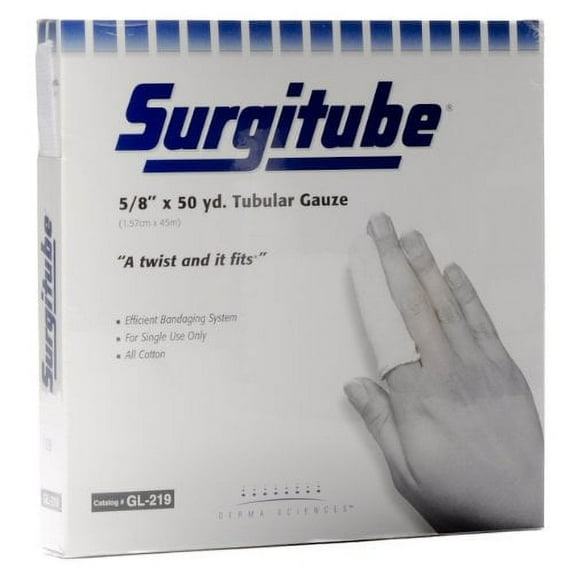 Surgitube Tubular Gauze Size 2, 50 Yard Roll, White, 5/8 in. (Pack of 3)
