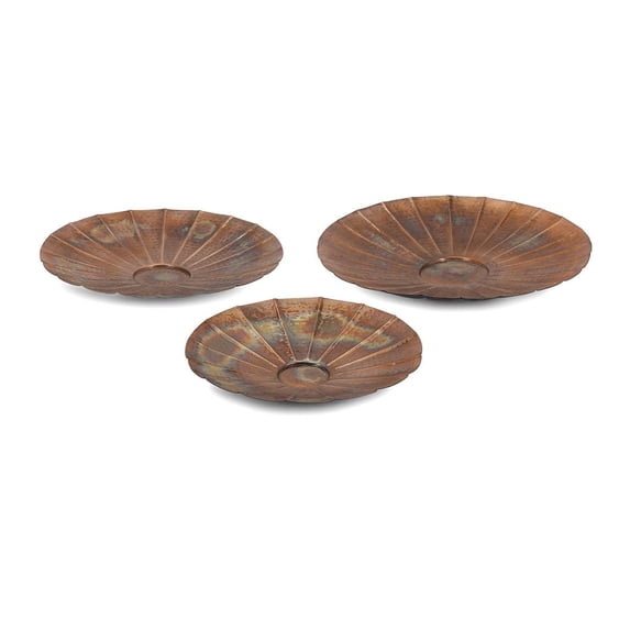 Suri Copper Plated Wall Chargers - Set of 3