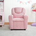 thumbnail image 1 of Suri Pink Kids Push Back Recliner Chair Footrest Cup Holder, 1 of 11
