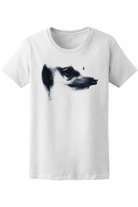 Suricata Side View Drawing T-Shirt Women -Image by Shutterstock, Female Large