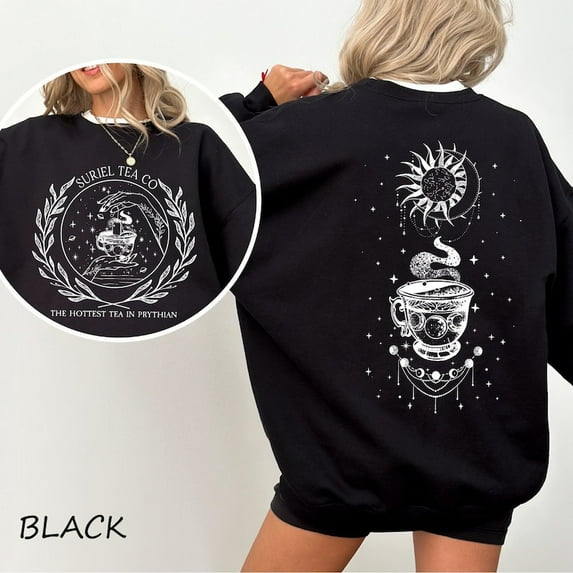 Suriel Tea Co Sweatshirt, Acotar Bookish Shirt, A Court Of Thorns And Roses Sweatshirt, SJM Sweatshirt, Bookish Sweatshirt, Orange Color, Size S