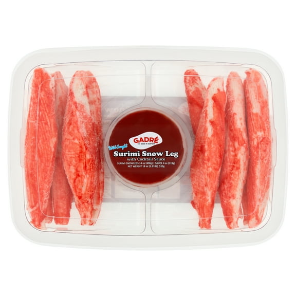 Gadr Snow Leg Surimi with Cocktail Sauce, Resealable Container, 18 oz