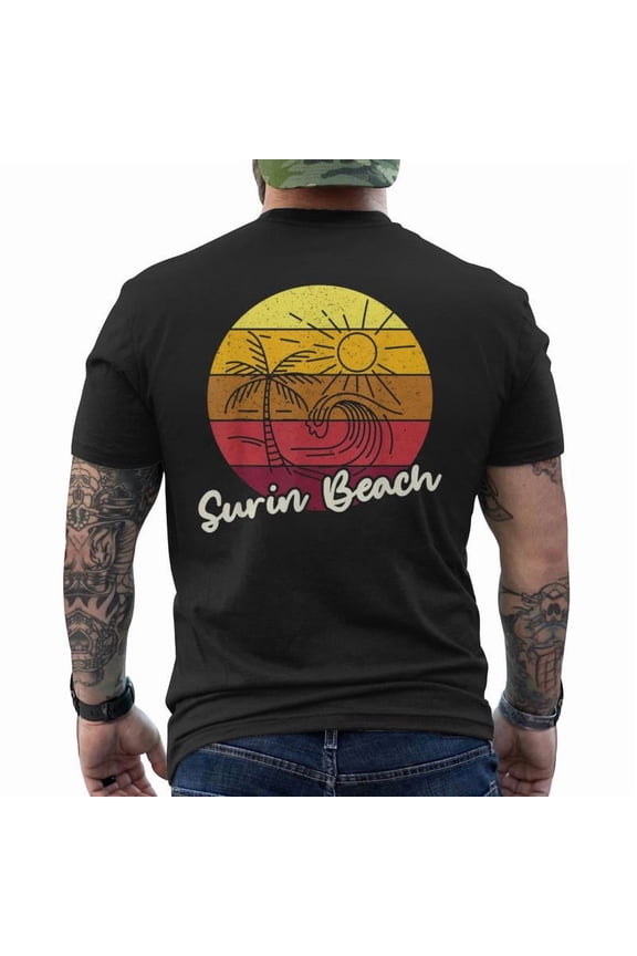 Surin Beach Surfing Clothing For Surf Lover Surfer Back T-Shirt