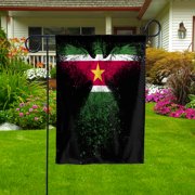 Surinamese Flag With Eagle Painting - Proud Suriname Garden Flag 11.5x17.5 Double-Sided Decorative Polyester Indoor/Outdoor Flag