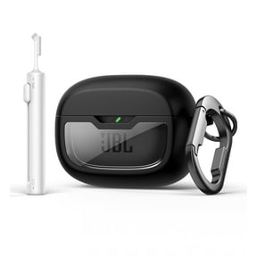 SURITCH Case Cover For JBL Vibe Beam/JBL Vibe Beam 2/ JBL Vibe 200TWS Earbuds, Shockproof Magnetic Protective Headphone Cover, Rugged Bumper Case With Carabiner & Cleaning Kit & Removal Tool, Green