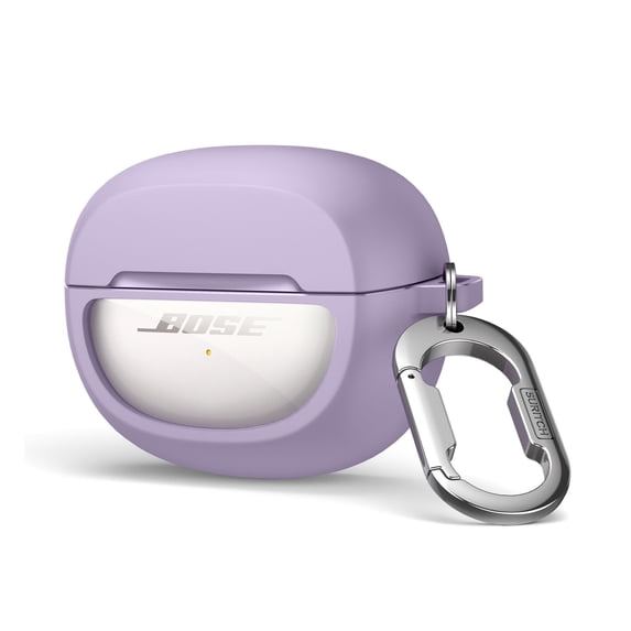 SURITCH Case Cover for Bose Ultra Open Earbuds 2024, Shockproof Protective Cover with Carabiner, Purple