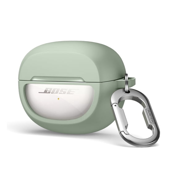 SURITCH Case Cover for Bose Ultra Open Earbuds 2024, Shockproof Protective Cover with Carabiner, Green