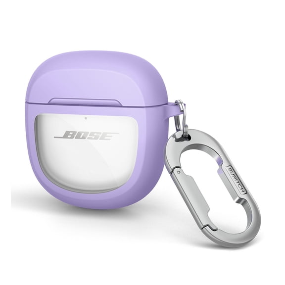 Suritch Protective Case for Bose QuietComfort Earbuds II 2022/QuietComfort Ultra 2023, with Carabiner, Purple