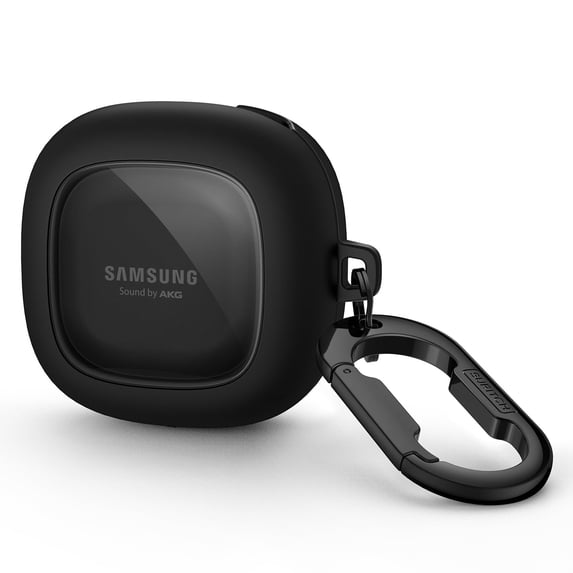 Suritch Protective Case for Samsung Galaxy Buds FE / Buds 2 / Buds 2 Pro / Buds Pro / Buds Live with Carabiner, Black