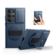 SURITCH for Samsung Galaxy S24 Ultra Case with 360° Rotatable Hand Strap Phone Grip & Invisible Kickstand & Slide Camera