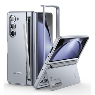 Suritch Phone Case for Samsung Galaxy Z Fold 5 with Kickstand and S Pen Holder [S Pen NOT Included], Built-in Screen Protector, Blue