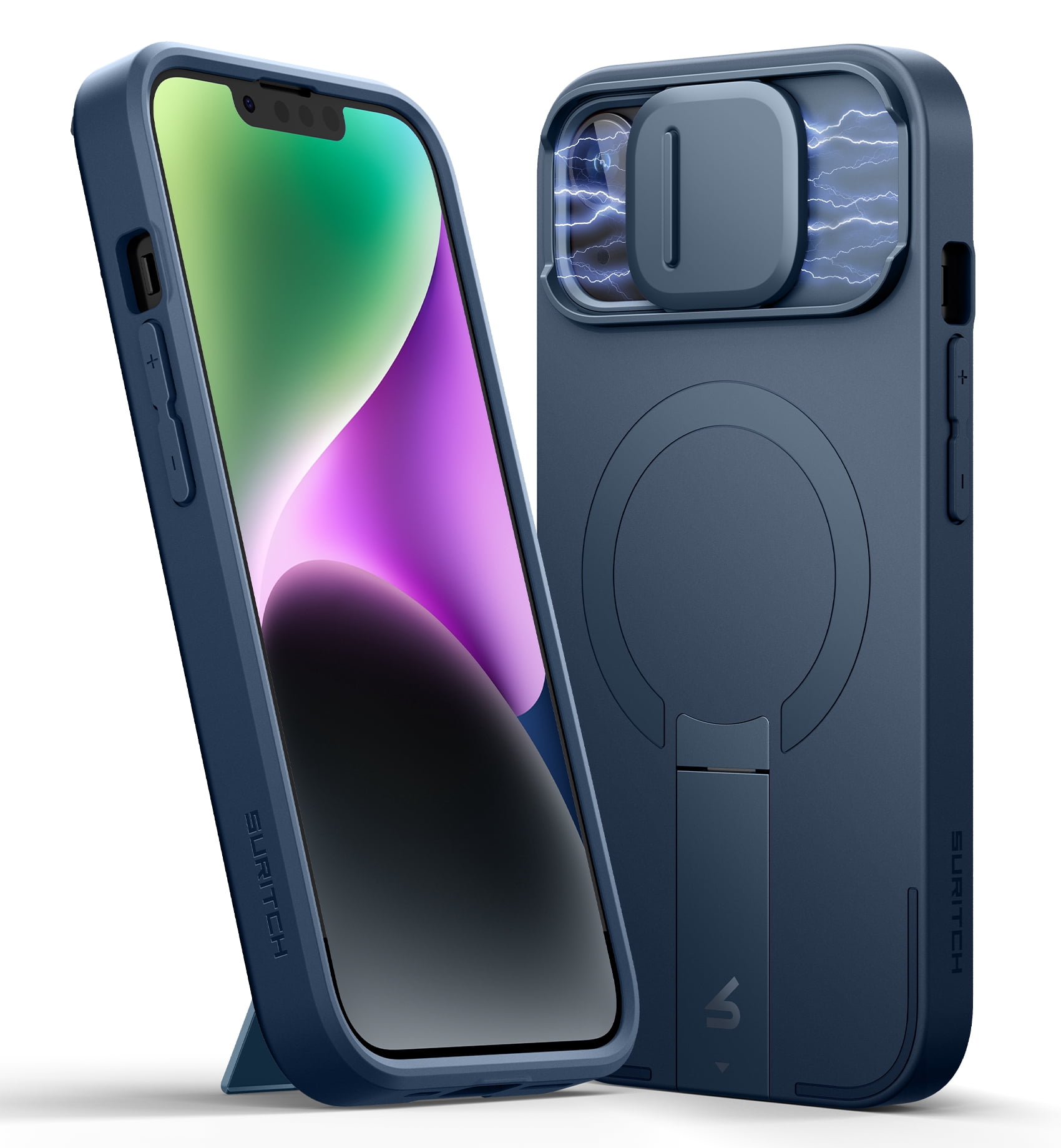 Suritch for iPhone 13/14 Case with Slide Camera Cover and Adjustable ...