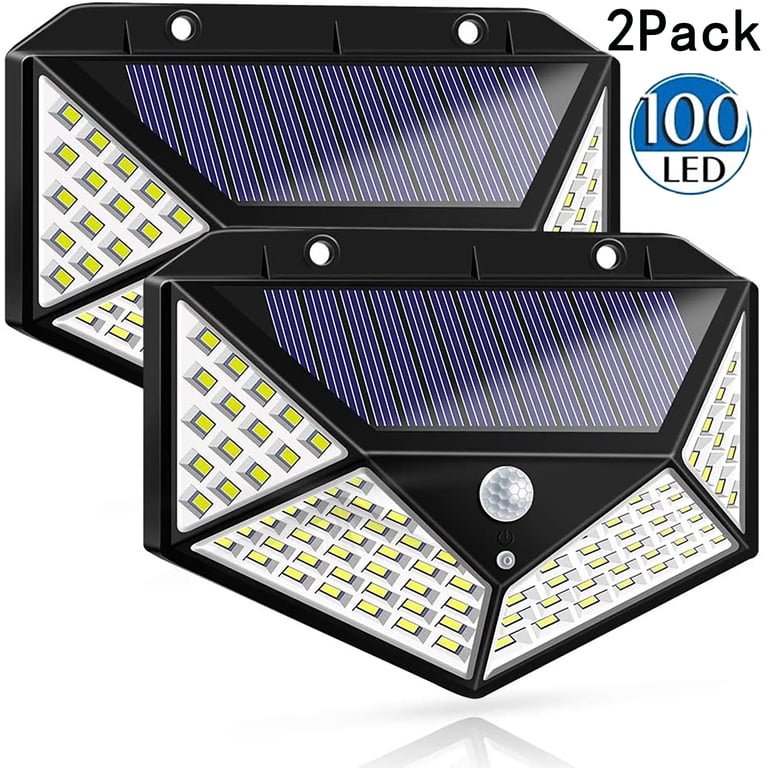 EZGO 100 LED Solar Motion Sensor Light - 1000LM, Waterproof, For Garden, Path, Wall (3-8m Detection)