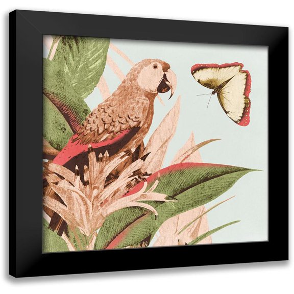 Surma 20x20 Black Modern Framed Museum Art Print Titled - Tropical Life