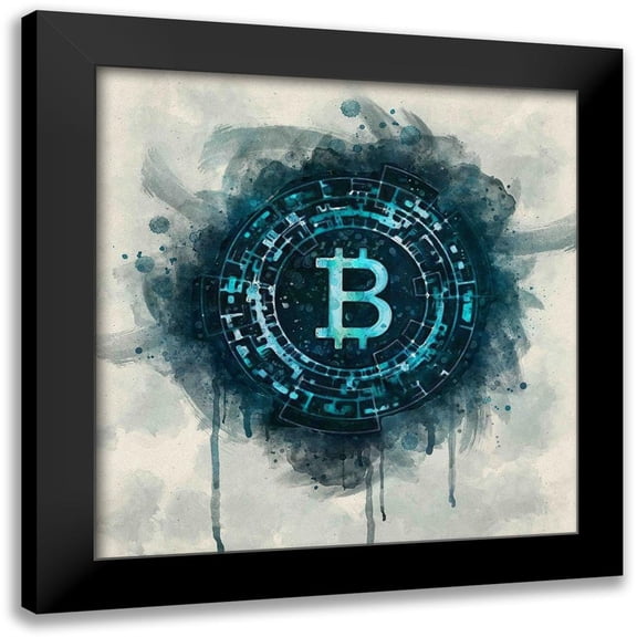 Surma, Agata 12x12 Black Modern Framed Museum Art Print Titled - Bitcoin Era I