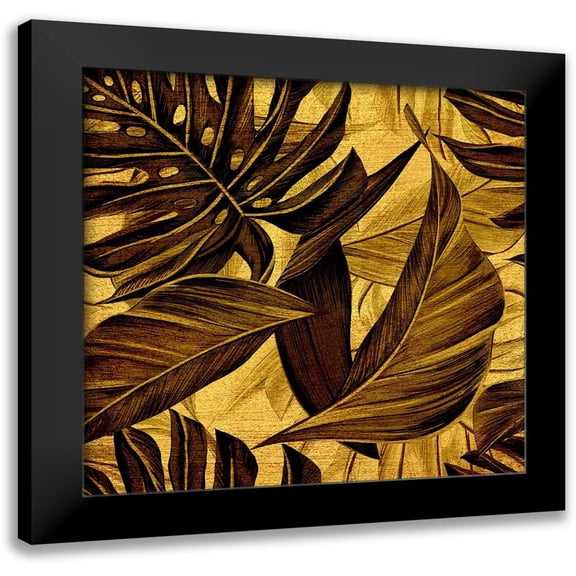 Surma, Agata 12x12 Black Modern Framed Museum Art Print Titled - Golden Leaves