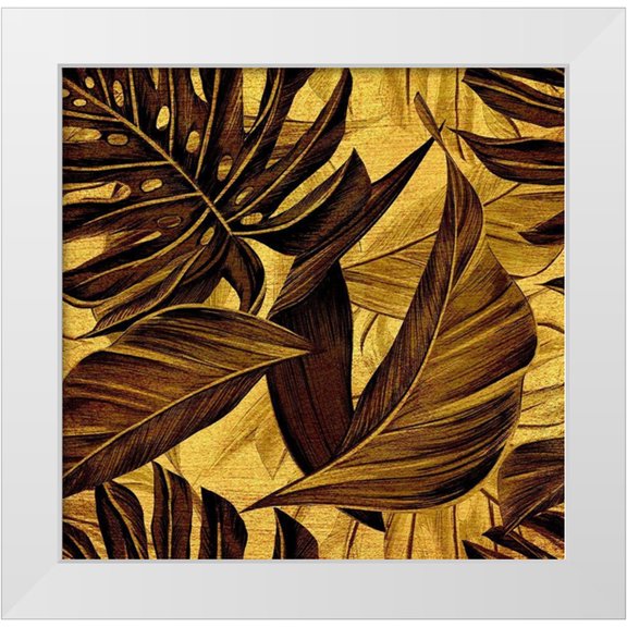 Surma, Agata 12x12 White Modern Wood Framed Museum Art Print Titled - Golden Leaves